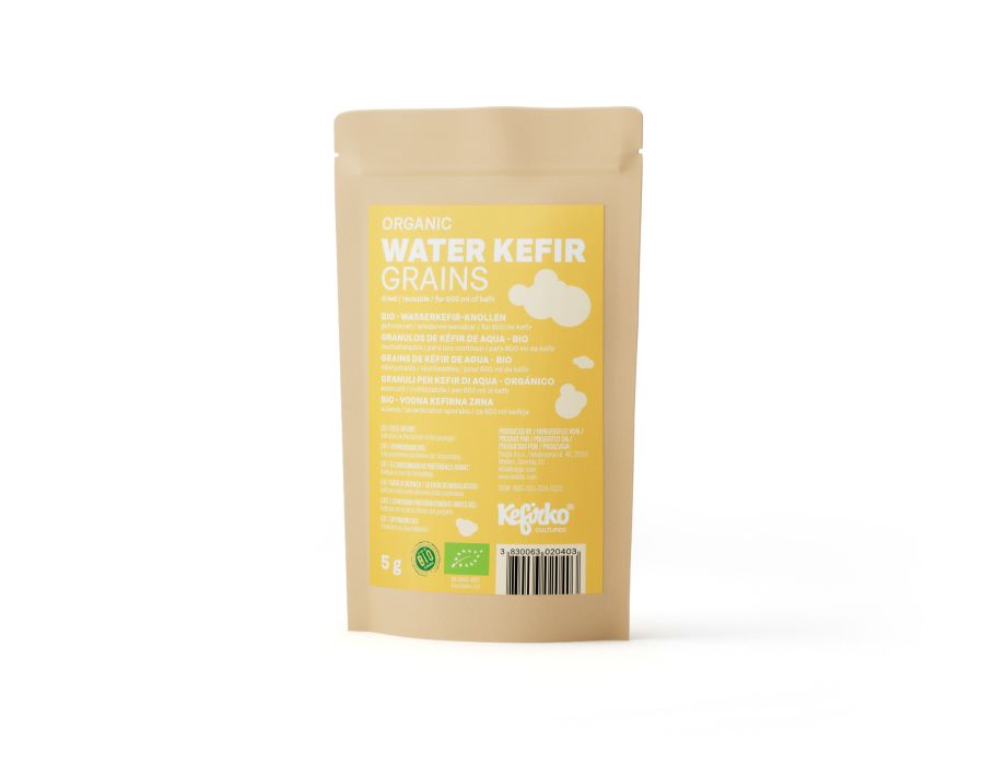 Waterkefir korrels starter in een zakje