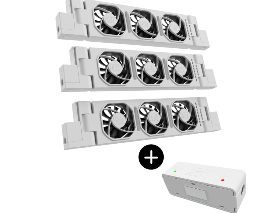 Heatfan 3 - Radiatorventilator - Wit incl. Sensor - Versch. varianten