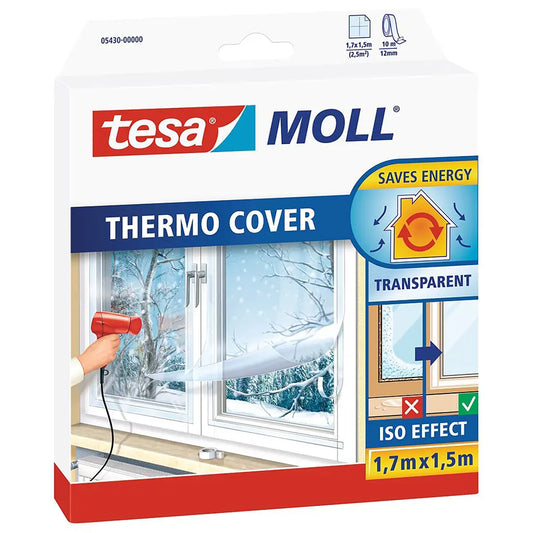 Tesa Moll thermo cover isolerende raamfolie 1,7m x 1,5m